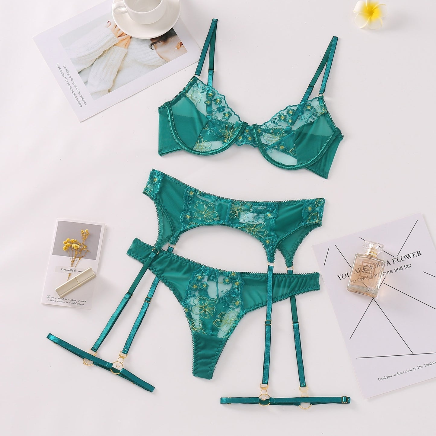 Gaia | Green Lingerie Set
