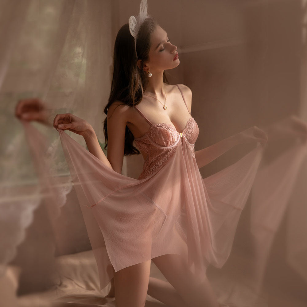 Selene | Clasp Sheer Nightie Set