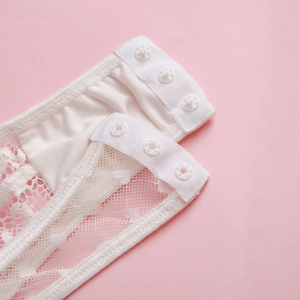 Ariadne | Bridal heart teddy lingerie bodysuit